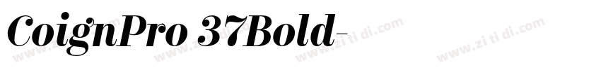 CoignPro 37Bold字体转换